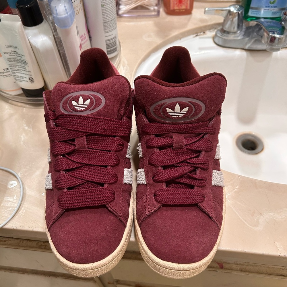 Adidas Red Sneakers Textile Comfort